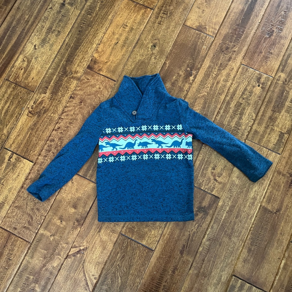 Jumping Beans Blue Patterned Kids Sweater